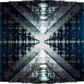  Delta  - relief, impression numrique sous plexiglas -120 cm x 120 cm x 20 cm - 2001