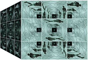  Le Cube  - impression numrique sous plexiglas - 90 cm x 120cm - 2003