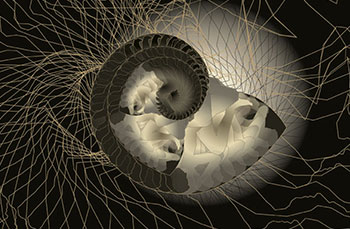 Nautilus  - cration numrique, tirage sous diasec - dition originale  8 exemplaires - 120 cm x 165 cm - 2014