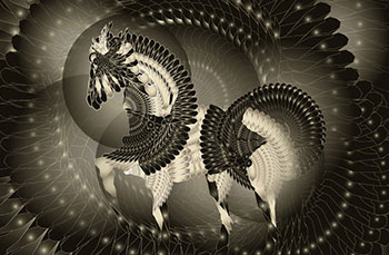  Pgasus  - cration numrique, tirage sous diasec - dition originale  8 exemplaires - 120 cm x 160 cm - 2014