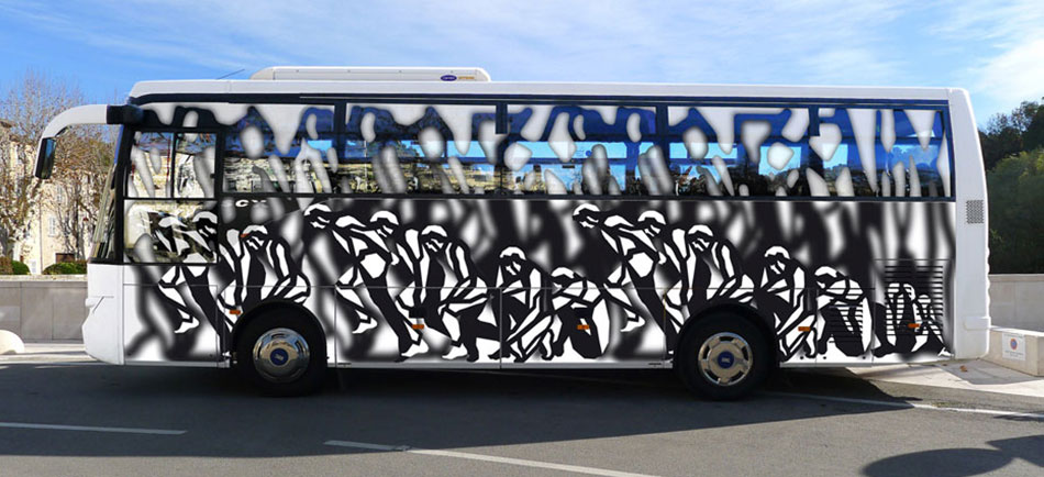  Le Bus Fractal - Un parcours gomtrique de Jean-Claude Meynard dans le dpartement des Alpes-Maritimes, France - Janvier / Fvrier 2013