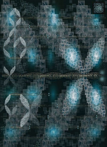 LA LIBELLULE, MICROCOSMOS FRACTAL impression numrique sur altuglas / 65 x 52 cm / 2018