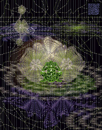 LOTUS FRACTAL REFLETS - impression numrique sur altuglas / 65 x 52 cm / 2018 