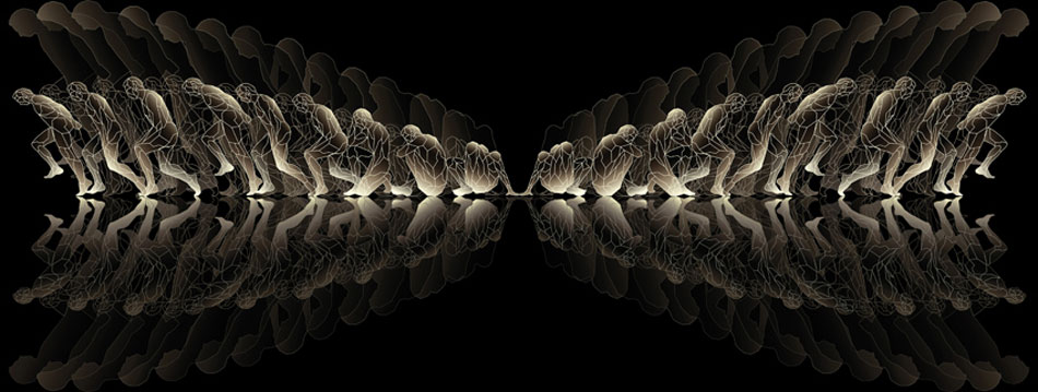  l’algorithme de Babel  - impression numrique sous plexiglas - 105 cm x 40 cm - 2010
