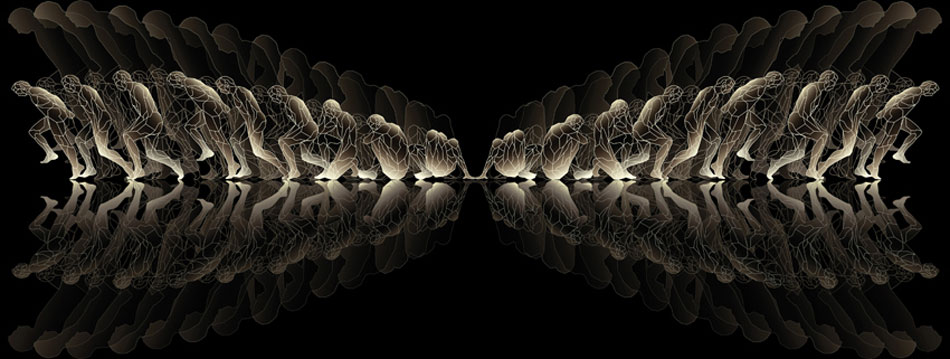  l’algorithme de Babel  - impression numrique sous plexiglas - 105 cm x 40 cm - 2010